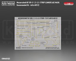 Kitsworld Kitsworld 1:48 Paint Mask Messerschmitt Bf 109E-1- E-3- E-7 Splinter Scheme Se 
